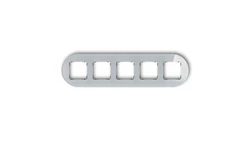 ICON Ramka uniwersalna pięciokrotna okrągła - efekt szkła (ramka: szara spód: czarny) 15-12-IRSO-5