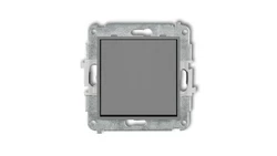 ICON Mechanizm łącznika zwiernego, jednobiegunowego (jeden klawisz bez piktogramu) szary mat 27IWP-4.1