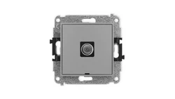 ICON Mechanizm gniazda antenowego pojedynczego TV, bez pola opisowego szary mat 27IGTVBO-1
