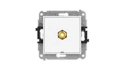 ICON Mechanizm gniazda pojedynczego RCA, bez pola opisowego (typu cinch - żółty, pozłacany) biały IGRCABO-1