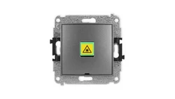 ICON Mechanizm gniazda światłowodowego/optycznego pojedynczego, bez pola opisowego grafitowy 11IGOPBO-1