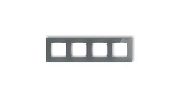 ICON Ramka uniwersalna poczwórna kwadratowa - efekt szkła (ramka: grafitowa spód: grafitowy mat) 28-28-IRSK-4