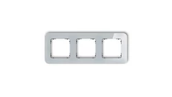 ICON Ramka uniwersalna potrójna zaokrąglona - efekt szkła (ramka: szara spód: czarny) 15-12-IRSZ-3