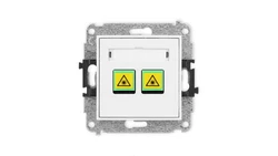 ICON Mechanizm gniazda światłowodowego/optycznego podwójnego biały IGOP-2