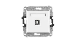 ICON Mechanizm gniazda pojedynczego USB A-B2.0 biały IGUSB-3