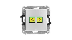 ICON Mechanizm gniazda światłowodowego/optycznego podwójnego, bez pola opisowego srebrny metalik 7IGOPBO-2