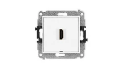 ICON Mechanizm gniazda pojedynczego HDMI 2.0, bez pola opisowego biały IHDMIBO-3