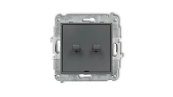 ICON Mechanizm łącznika jednobiegunowego ze schodowym styl amerykański (bez pikt.,wspólne zasilanie) grafitowy mat 28IWPUS-10.11