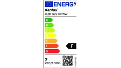 Żarówka LED E27 XLED G95 7W-WW 725lm 2500K barwa ciepła 36241