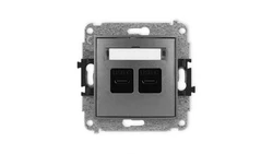 MINI Mechanizm ładowarki USB podwójnej 2xUSB C, 20W max., grafitowy 11MCUSB-7