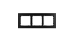 DECO Ramka uniwersalna potrójna - aluminium szczotkowane (ramka: czarna spód: grafitowy) 12-11-DRA-3
