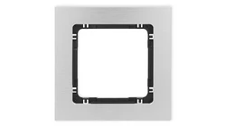 DECO Ramka uniwersalna pojedyncza - aluminium szczotkowane (ramka: srebrna spód: czarny) 7-12-DRA-1
