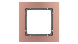 DECO Ramka uniwersalna pojedyncza - aluminium szczotkowane (ramka: kolor miedziany spód: grafitowy) 9-11-DRA-1