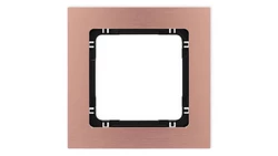 DECO Ramka uniwersalna pojedyncza - aluminium szczotkowane (ramka: kolor miedziany spód: czarny) 9-12-DRA-1