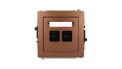 DECO Mechanizm ładowarki USB podwójnej 2xUSB C, 20W max., brązowy metalik 9DCUSB-7