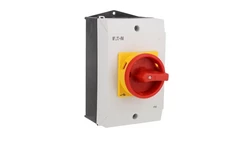 Rozłącznik 40A 3P w obudowie IP65 czerwono-żółta rączka z blokadą P1-40/I2/SVB 199909