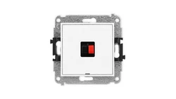 MINI Mechanizm gniazda głośnikowego pojedynczego, bez pola opisowego biały mat 25MGGBO-1