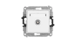 MINI Mechanizm gniazda pojedynczego BNC biały mat 25MGBNC-1