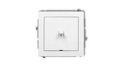 DECO Mechanizm łącznika krzyżowego w stylu amerykańskim (jeden klawisz, bez piktogramu), biały mat 25DWPUS-6.1