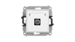 MINI Mechanizm gniazda antenowego pojedynczego TV biały mat 25MGTV-1