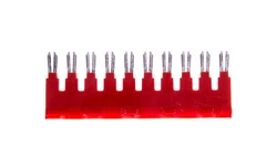 Mostek grzebieniowy 10-torowy 18A czerwony 859-410/000-005 /25szt./