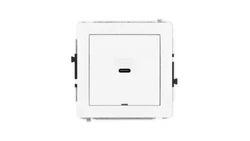 DECO Mechanizm gniazda pojedynczego 1xUSB C-C, bez pola opisowego, biały mat 25DGUSBBO-7