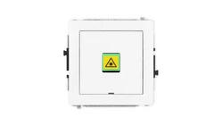 DECO Mechanizm gniazda światłowodowego/optycznego pojedynczego, bez pola opisowego, biały mat 25DGOPBO-1