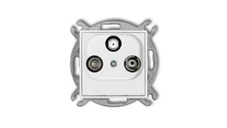 MINI Mechanizm gniazda abonenckiego RTV-SAT końcowego 1,5dB biały mat 25MGS