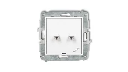 MINI Mechanizm łącznika podwójnego schodowego w stylu amerykańskim biały mat 25MWPUS-33