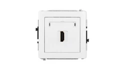 DECO Mechanizm gniazda pojedynczego HDMI 2.0, biały mat 25DHDMI-3