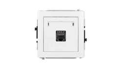 DECO Mechanizm gniazda komputerowego pojedynczego 1xRJ45, kat. 7, ekranowane, 8-stykowy, biały mat 25DGK-9