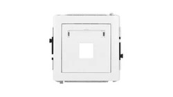 DECO Mechanizm gniazda multimedialnego pojedynczego bez modułu (standard Keystone), biały mat 25DGM-1P