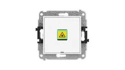 MINI Mechanizm gniazda światłowodowego/optycznego pojedynczego, bez pola opisowego biały mat 25MGOPBO-1