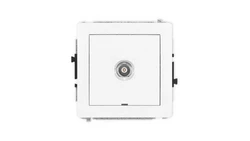 DECO Mechanizm gniazda pojedynczego BNC, bez pola opisowego, biały mat 25DGBNCBO-1