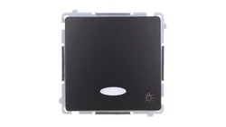Simon Basic Przycisk światło z podświetleniem LED (moduł) 10AX, 250V, szybkozłącza, czarny BMS1L.01/49