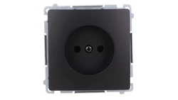 Simon Basic Gniazdo wtyczkowe bez uziemienia (moduł) 16A, 250V, zaciski śrubowe czarny BMG1.01/49