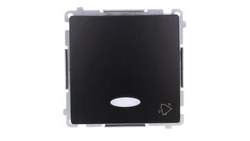 Simon Basic Przycisk dzwonek z podświetleniem LED (moduł) 10AX, 250V, szybkozłącza, czarny BMD1L.01/49