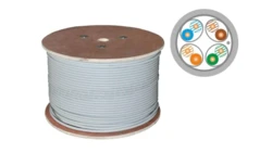 Kabel teleinformatyczny F/FTP kat.6A LSOH Dca (10Gb/s) szary ALANTEC /500m/