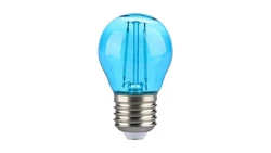 Żarówka LED Filament 2W E27 G45 60lm 300st. Niebieski 217412