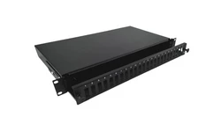 Przełącznica światłowodowa 24xSC duplex 19 1U z płytą czołową, wysuwalna FOP-1U-24SCD-C