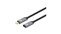 Przedłużacz USB-C 3.2 Gen2 M/F 100W 5A czarny ICOC MUSB322-CMF-010 /1m/