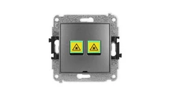 ICON Mechanizm gniazda światłowodowego/optycznego podwójnego, bez pola opisowego grafitowy 11IGOPBO-2