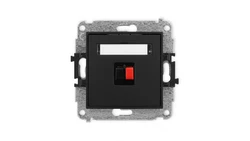 ICON Mechanizm gniazda głośnikowego pojedynczego czarny mat 12IGG-1