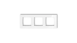 ICON Ramka uniwersalna potrójna kwadratowa - efekt szkła (ramka: biała spód: biały) 0-0-IRSK-3