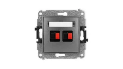 ICON Mechanizm gniazda głośnikowego podwójnego grafitowy 11IGG-2