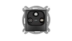ICON Mechanizm gniazda abonenckiego 2 wyjścia SAT + TV grafitowy 11IGSN