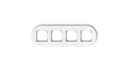 ICON Ramka uniwersalna poczwórna okrągła - efekt szkła (ramka: biała spód: czarny) 0-12-IRSO-4