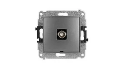 ICON Mechanizm gniazda pojedynczego BNC, bez pola opisowego grafitowy 11IGBNCBO-1