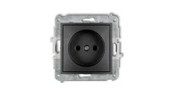 ICON Mechanizm gniazda pojedynczego bez uziemienia 2P (przesłony torów prądowych) grafitowy 11IGP-1p