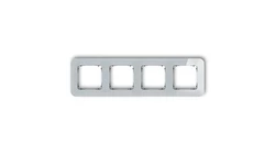 ICON Ramka uniwersalna poczwórna zaokrąglona - efekt szkła (ramka: szara spód: czarny) 15-12-IRSZ-4